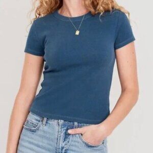 Old Navy Blue Snug Crop T-Shirt (L)